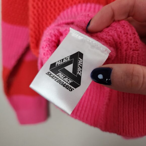 PALACE‎ Open Stripe Knit 'Pink/Orange' SS 2024 NEW WITH TAGS Size XL - Picture 5 of 9
